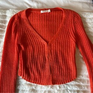 Women's Orange Knit Sweater